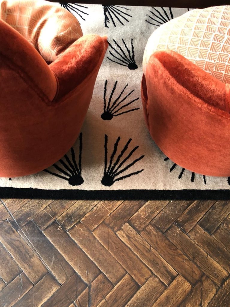 Detailed rug at Soho House